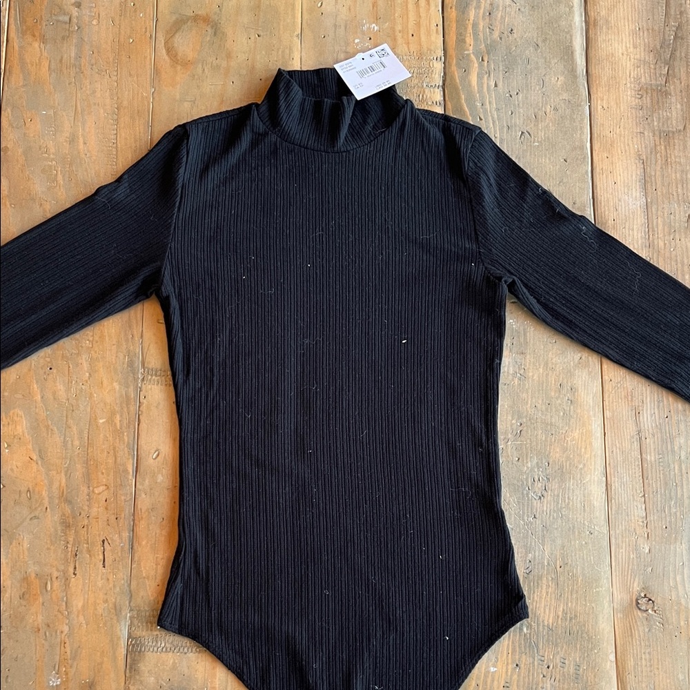 American Eagle Black Turtleneck Bodysuit